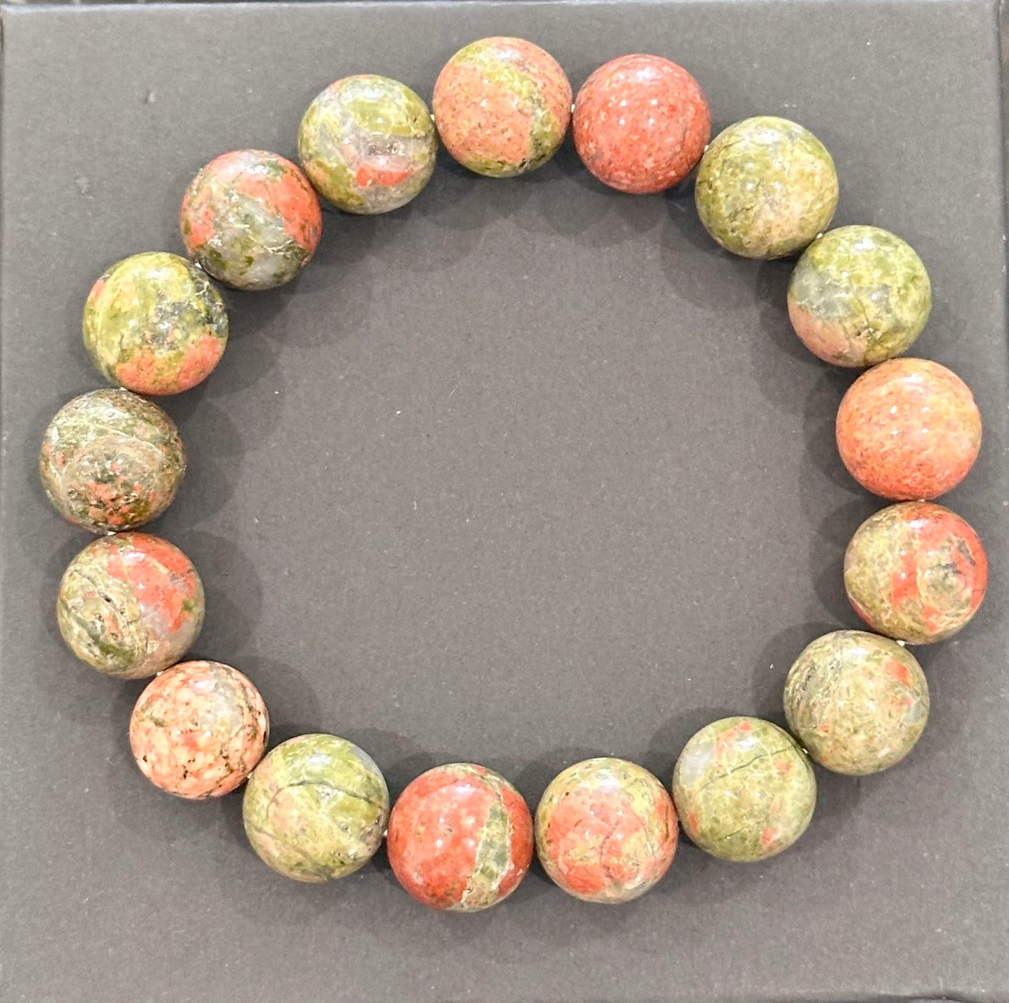 Unakite Bracelet 12mm