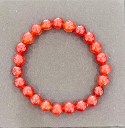 Red Agate Stretch Bracelet 8mm